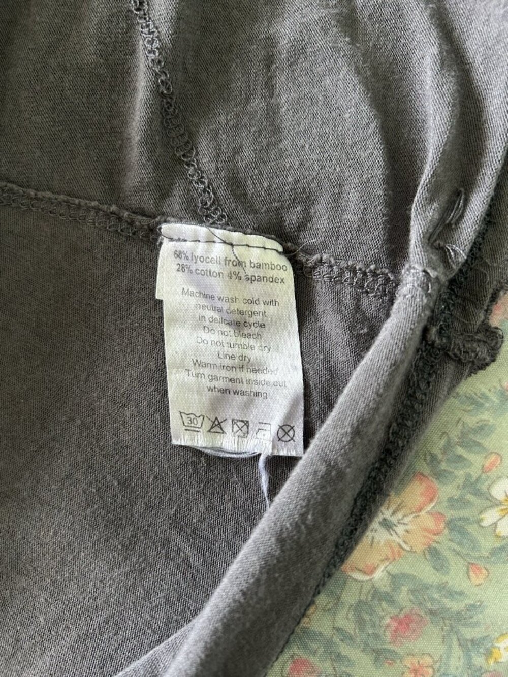 Alo Yoga Charcoal Grey Draped Cowl Neck Or Hooded Drawstring Dress Size XL - Picture 5 of 7